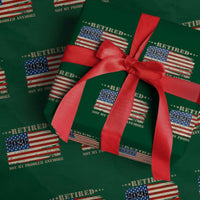 Retirement 2026 Wrapping Paper Roll Vintage Retired Not My Problem Anymore American Flag