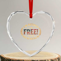 Retirement Gift for Husband Heart Crystal Glass Ornament Retired Im Free To Do What My Wife Tells Me Retro US Flag