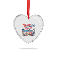 Retirement Gifts For Her Heart Crystal Glass Ornament Retro Retired Free And Fabulous Beach Summer Vacation Vintage