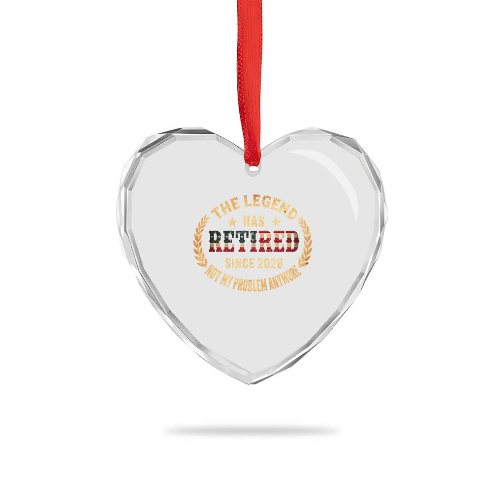 Retirement Gifts For Men 2026 Heart Crystal Glass Ornament The Legend Has Retired Retired Not My Problems Anymore US Flag