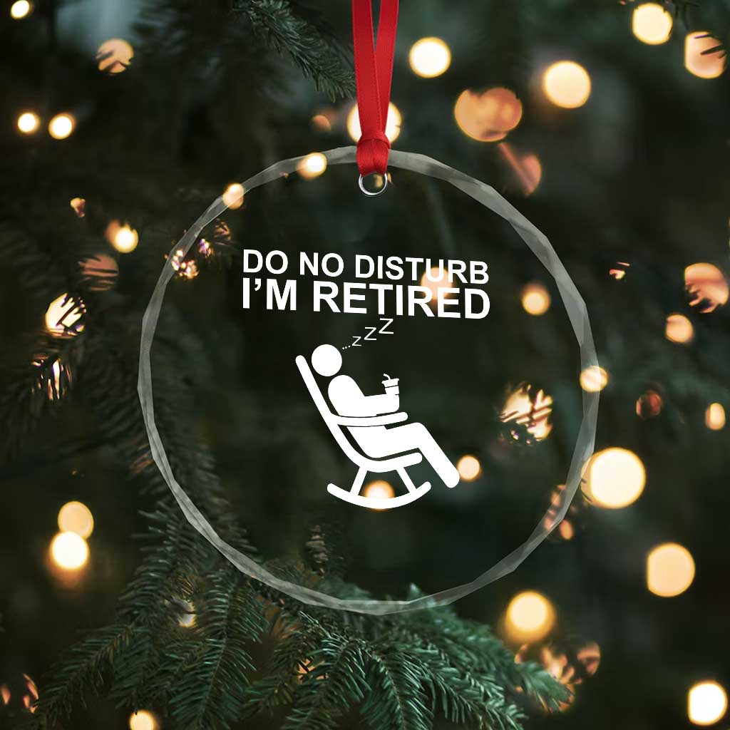 Retirement Gifts For Men Crystal Glass Ornament Do Not Disturb Im Retired