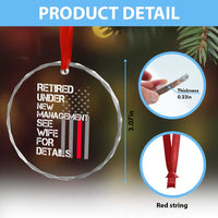 Retirement Gifts For Men Crystal Glass Ornament Retired Under New Management See Wife Retired Dad