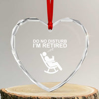 Retirement Gifts For Men Heart Crystal Glass Ornament Do Not Disturb Im Retired