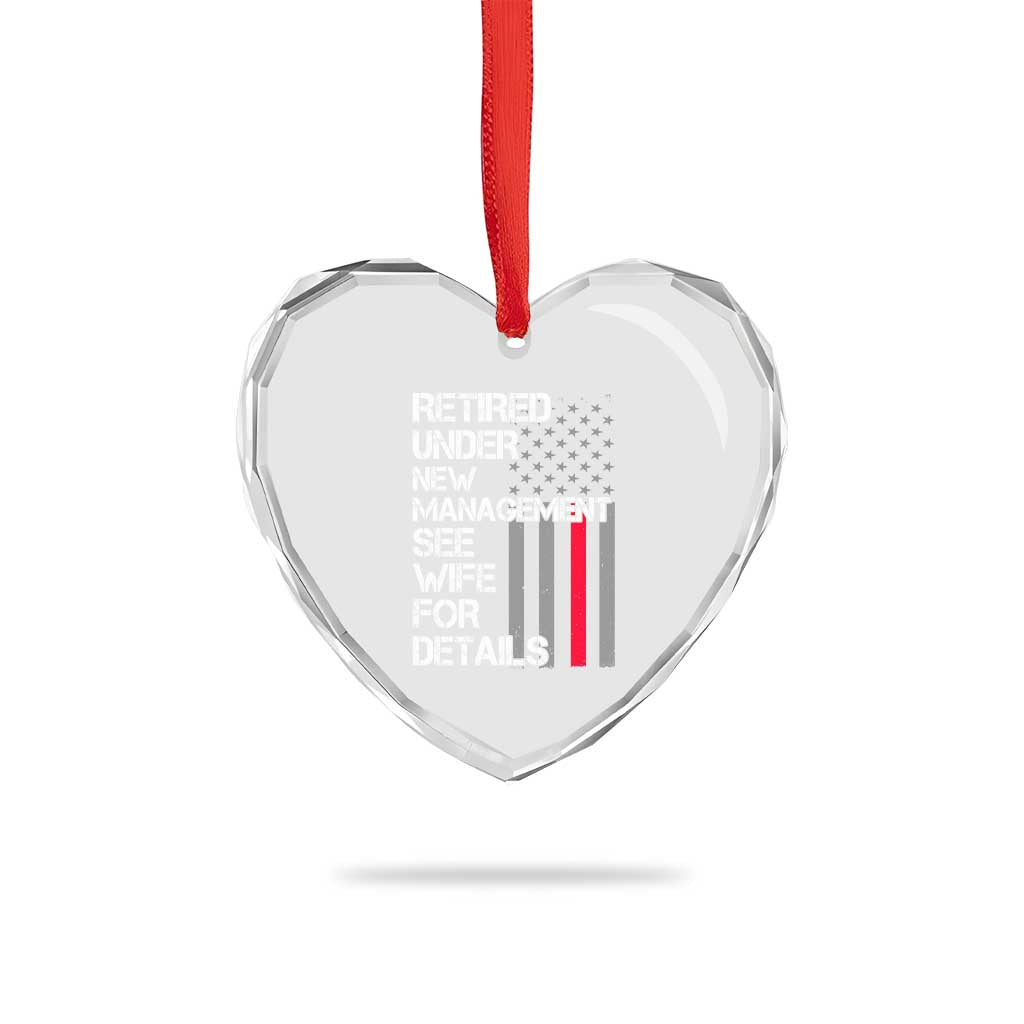 Retirement Gifts For Men Heart Crystal Glass Ornament Retired Under New Management See Wife Retired Dad