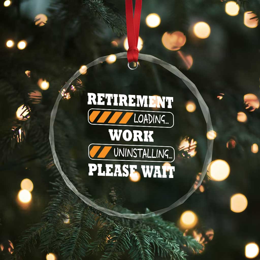 Retirement Loading Crystal Glass Ornament Work Uninstalling Soon To Be Retired Retiring