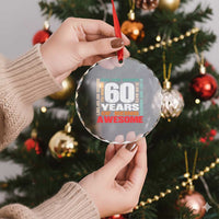 Retro 60 Years Of Being Awesome Crystal Glass Ornament 60th Birthday Gift Idea