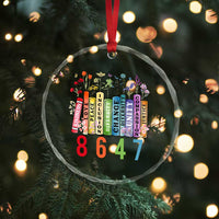 Retro 8647 Crystal Glass Ornament Equal Rights Book Flower Feminist Women Rights - Wonder Print Shop