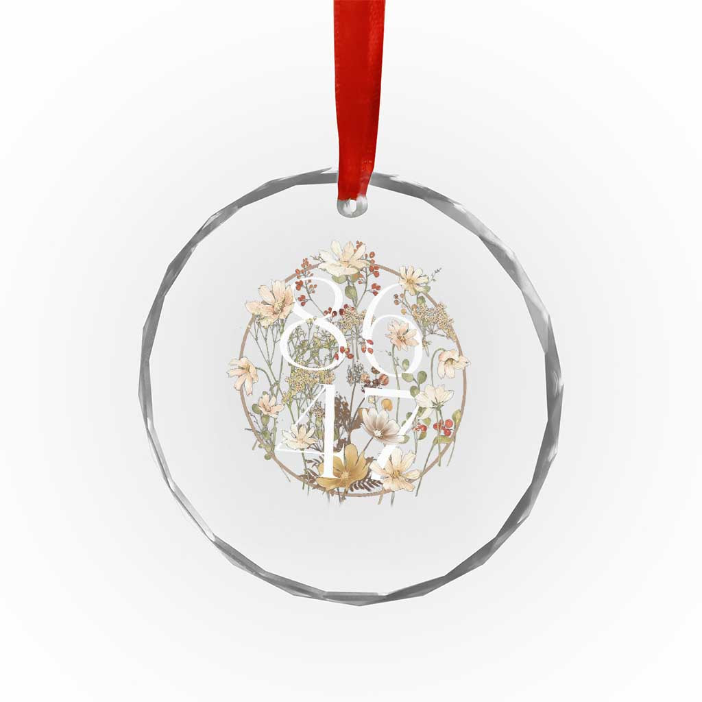 Retro 8647 Crystal Glass Ornament Subtle FDT Wild Flower Aesthetic - Wonder Print Shop