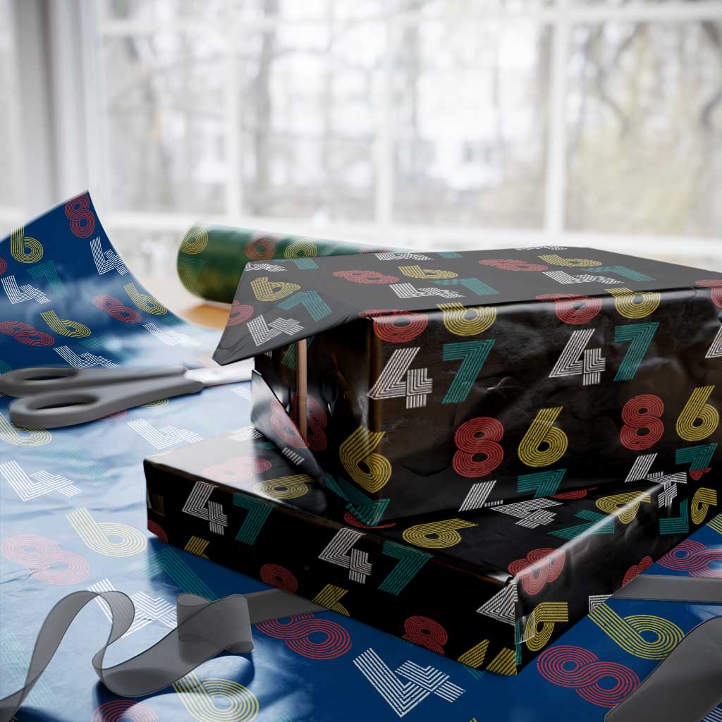 Retro 8647 Wrapping Paper Roll Classic Retro Vintage 80s Subtle FDT - Wonder Print Shop