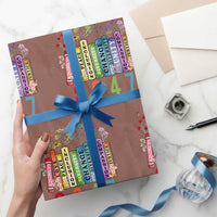Retro 8647 Wrapping Paper Roll Equal Rights Book Flower Feminist Women Rights - Wonder Print Shop