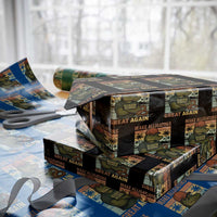Retro Alligator Alcatraz Wrapping Paper Roll Funny Florida Everglades Dark Humor