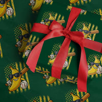 Retro Bananas Wrapping Paper Roll Vintage American Flag Banana Lover - Wonder Print Shop