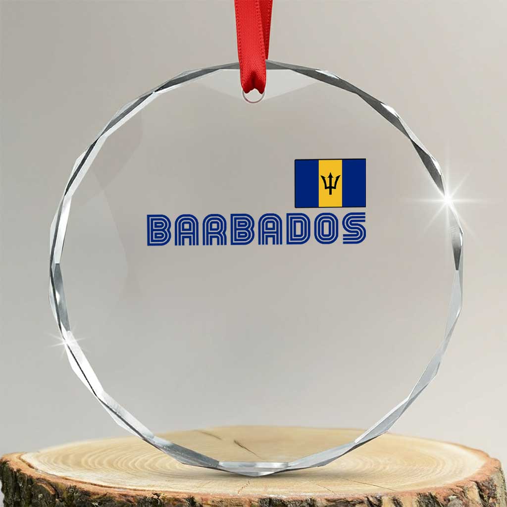 Retro Barbados Crystal Glass Ornament Vintage Barbadian Souvenir Caribbean Island Pride Heritage Gift