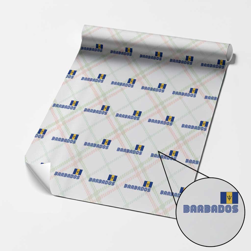 Retro Barbados Wrapping Paper Roll Vintage Barbadian Souvenir Caribbean Island Pride Heritage Gift