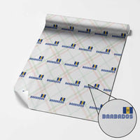 Retro Barbados Wrapping Paper Roll Vintage Barbadian Souvenir Caribbean Island Pride Heritage Gift