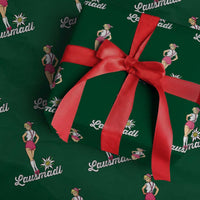 Retro Bavarian Pin Up Girl Lausmadl Wrapping Paper Roll Oktoberfest Edelweiss Flower - Wonder Print Shop
