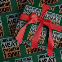 Retro BBQ Smoker This is My Meat Smoking Wrapping Paper Roll - Wonder Print Shop