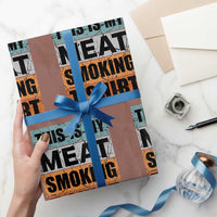 Retro BBQ Smoker This is My Meat Smoking Wrapping Paper Roll - Wonder Print Shop