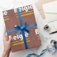 Retro Belgie Belgium Flag Distressed Graphic in Dutch Wrapping Paper Roll Proud Belgian Heritage and Country Roots Pride Gift