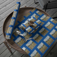 Retro Bigfoot Wildflower Wrapping Paper Roll Vintage Sasquatch Funny Cryptid