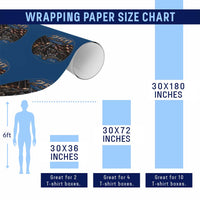 Retro Biker USA 250th Anniversary Wrapping Paper Roll Vintage 250 Years 1776 2026 Patriotic Motorcycle American Flag
