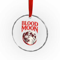 Retro Blood Moon Graphic Crystal Glass Ornament Mystic Celestial Gothic Astronomy Art