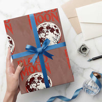 Retro Blood Moon Graphic Wrapping Paper Roll Mystic Celestial Gothic Astronomy Art