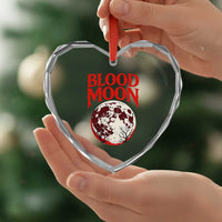 Retro Blood Moon Graphic Heart Crystal Glass Ornament Mystic Celestial Gothic Astronomy Art