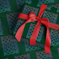 Retro Boone Name Lover Neon Gradient Typography Wrapping Paper Roll