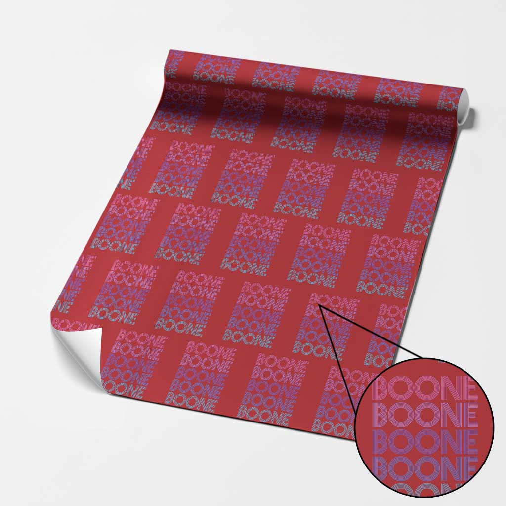 Retro Boone Name Lover Neon Gradient Typography Wrapping Paper Roll