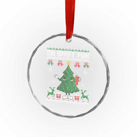 Retro Boujee Xmas Tree Crystal Glass Ornament Oh What Fun TS02
