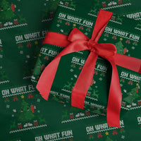 Retro Boujee Xmas Tree Wrapping Paper Roll Oh What Fun