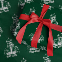 Retro Bowl Cut Music Icon Rip Memorial Wrapping Paper Roll 1993 2026 Internet Meme Pop Culture Fan