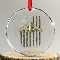 Retro Camo B2 Spirit Crystal Glass Ornament B-2 Bomber Stealth Aircraft Camouflage US Flag Patriotic TS10