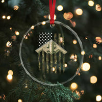 Retro Camo B2 Spirit Crystal Glass Ornament B-2 Bomber Stealth Aircraft Camouflage US Flag Patriotic TS10