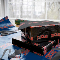 Retro Chicago Wrapping Paper Roll Vintage Chicago Throwback Athletic Sports Style 80s 90s