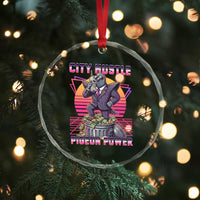 Retro City Hustle Pigeon Power Crystal Glass Ornament Funny 80s Style Money Bird Gangsta - Wonder Print Shop