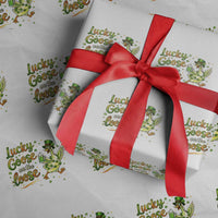 Retro Clover Duck Wrapping Paper Roll Lucky Goose On The Loose