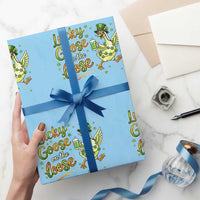 Retro Clover Duck Wrapping Paper Roll Lucky Goose On The Loose