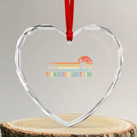 Retro Coming Out Of My Cave Christian Easter Parody Heart Crystal Glass Ornament I’ve Been Doing Just Fine Resurrection Humor Faith Gift