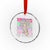 Retro Coquette 100 Days Of School Crystal Glass Ornament for Schoolgirls Teacher - Wonder Print Shop