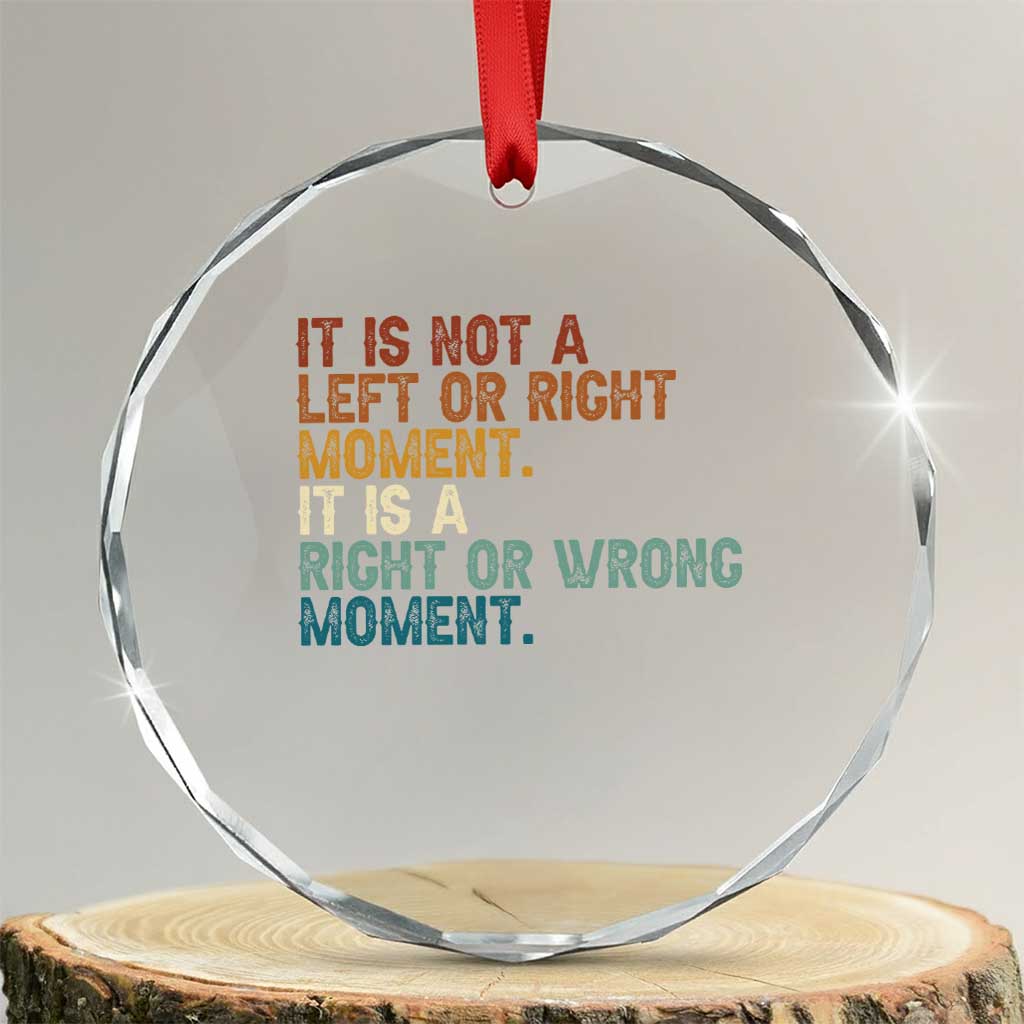 Retro Cory Booker Quotes Crystal Glass Ornament This is a Right or Wrong Moment Subtle FDT - Wonder Print Shop