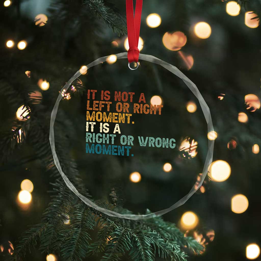 Retro Cory Booker Quotes Crystal Glass Ornament This is a Right or Wrong Moment Subtle FDT - Wonder Print Shop