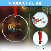 Retro Cory Booker Quotes Crystal Glass Ornament This is a Right or Wrong Moment Subtle FDT - Wonder Print Shop
