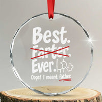 Retro Dad Worlds Best Farter I Mean Father Crystal Glass Ornament Funny Gag Gift Birthday Husband Dad Fathers Day