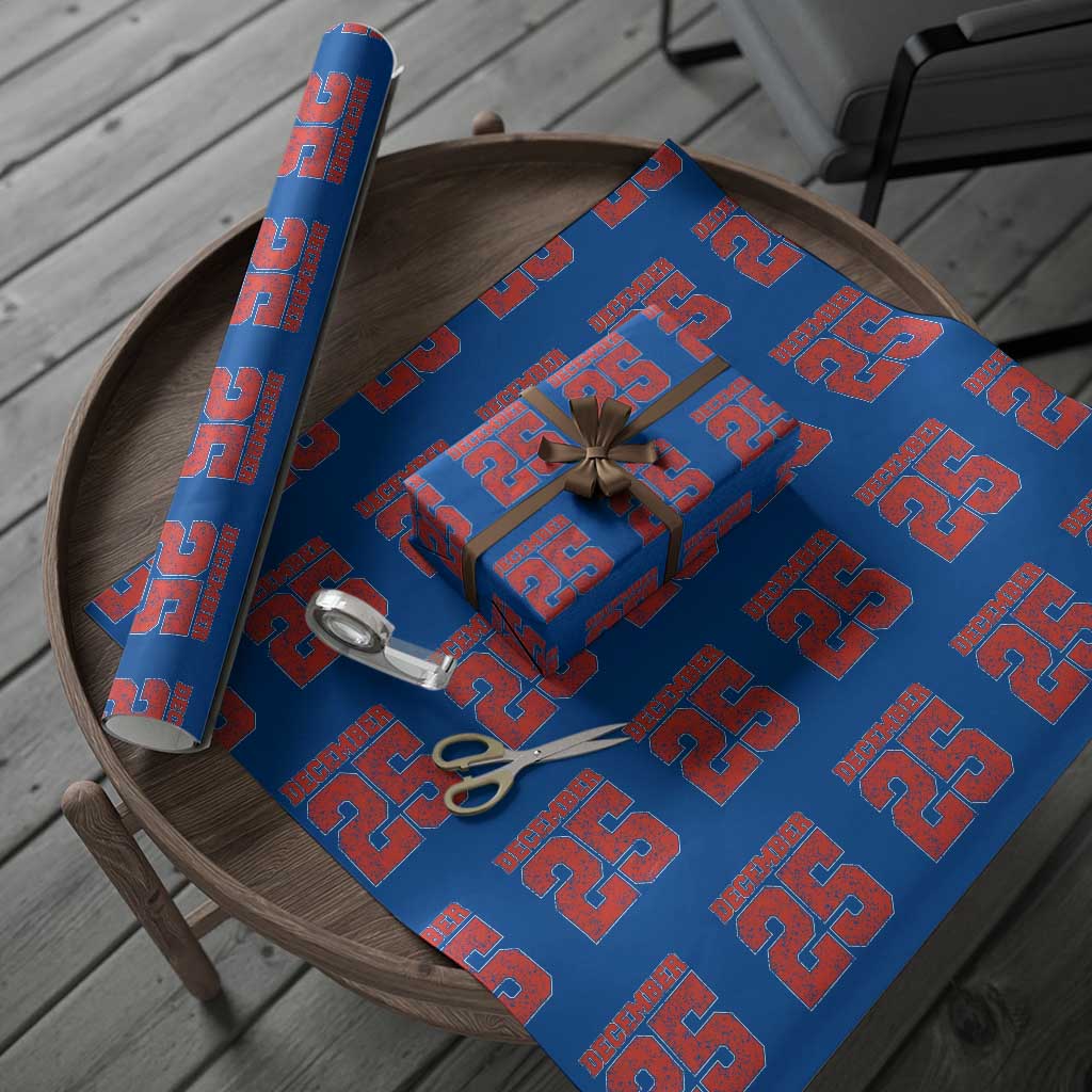 Retro December 25 Christmas Wrapping Paper Roll Vintage Holiday - Wonder Print Shop