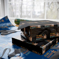Retro Dog Book Lovers Wrapping Paper Roll Bookish Dog Mom Gift