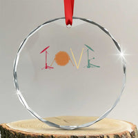 Retro Drummer Crystal Glass Ornament Drum Love Drums Drumline
