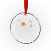 Retro Drummer Crystal Glass Ornament Drum Love Drums Drumline
