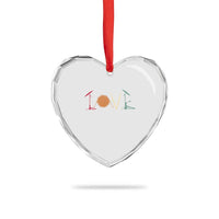 Retro Drummer Heart Crystal Glass Ornament Drum Love Drums Drumline